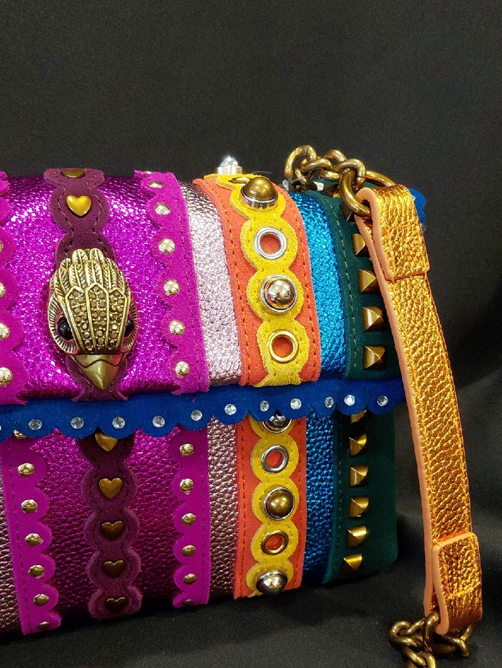 KURT GEIGER LONDON KENSINGTON STUDS CROSSBODY - Picture 4 of 14